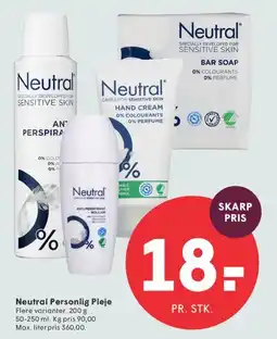 SPAR Neutral Personlig Pleje tilbud