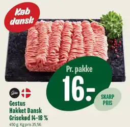 Min Købmand Gestus Hakket Dansk Grisekød 14-18% tilbud