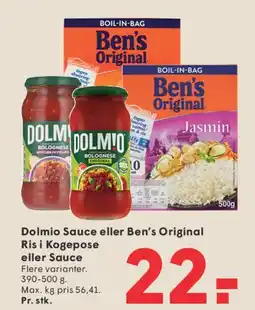 SPAR Dolmio Sauce eller Ben's Original Ris tilbud