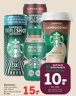 SPAR Starbucks - flere varianter (drikke) tilbud