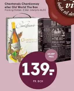 SPAR Chantenais Chardonnay eller Old World The Box tilbud