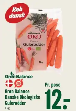 Min Købmand Grøn Balance Danske Økologiske Gulerødder tilbud