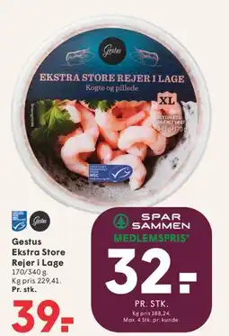 SPAR Gestus Ekstra Store Rejer i Lage tilbud