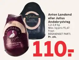 SPAR Anton Landand eller Julius Andebryststeg tilbud