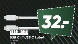Bilka USB C til USB C kabel tilbud