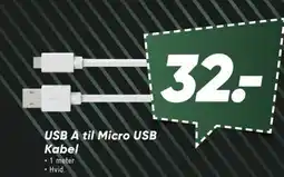 Bilka USB A til Micro USB Kabel tilbud
