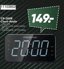 Bilka Prosonic CR-200B Clock-Radio tilbud