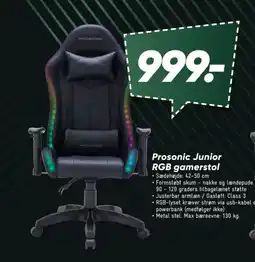Bilka Prosonic Junior RGB gamerstol tilbud