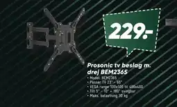 Bilka Prosonic tv beslag m. drej BEM2365 tilbud