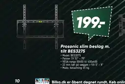 Bilka Prosonic slim beslag m. tilt BES3275 tilbud