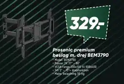 Bilka Prosonic premium beslag m. drej BEM3790 tilbud