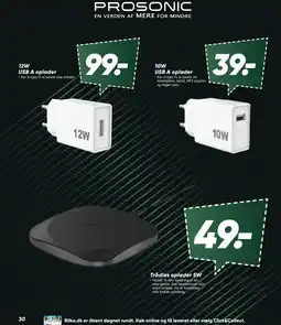 Bilka Prosonic Trådløs oplader 5W tilbud