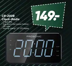 Bilka Prosonic Clock-Radio CR-200B tilbud