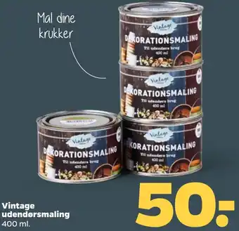 Netto Vintage Udendørsmaling 400 ml tilbud