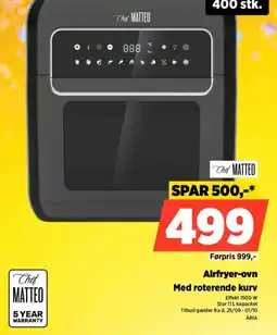 Power Chef Matteo Airfryer-ovn tilbud
