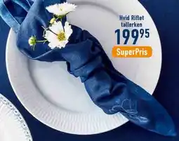 Imerco Hvid Riflet tallerken tilbud