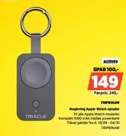 Power Triacle Noglering Apple Watch oplader tilbud