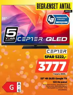 Power Cepter 55" 4K QLED Google TV tilbud