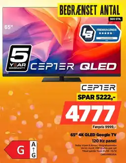Power Cepter 65" 4K QLED Google TV tilbud