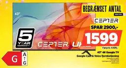 Power Cepter 43" 4K Google TV tilbud