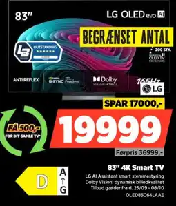 Power LG OLED evo AI 83" 4K Smart TV tilbud