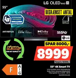 Power LG OLED evo AI 55" 4K Smart TV tilbud