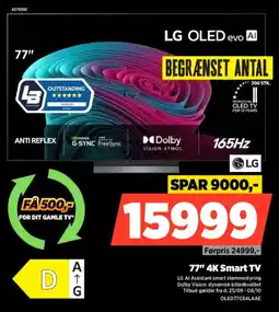 Power LG OLED evo AI 77" 4K Smart TV tilbud