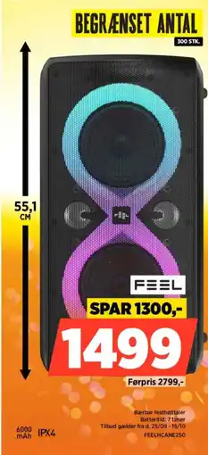 Power Feel bærbar festhøjttaler tilbud