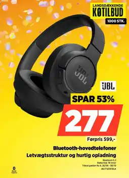 Power JBL Bluetooth-hovedtelefoner tilbud