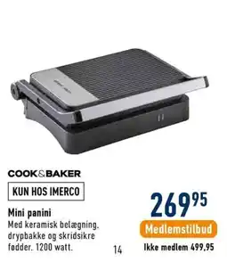 Imerco Cook&Baker Mini panini tilbud
