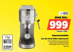 Power Chef Matteo Espressomaskine tilbud