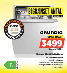 Power Grundig int. opvaskemaskine tilbud