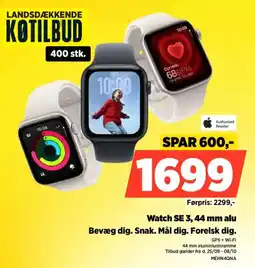 Power Apple Watch SE 3 44 mm alu tilbud