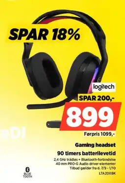 Power Logitech Gaming headset tilbud