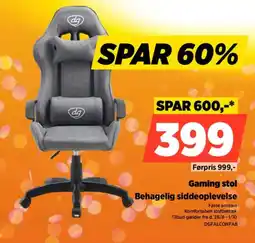 Power Dg Gaming stol tilbud