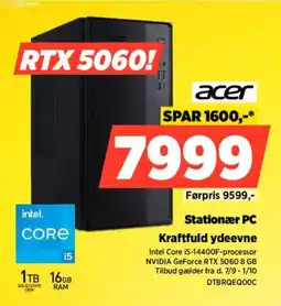 Power Acer Stationær PC tilbud