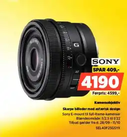 Power Sony Kameraobjektiv tilbud