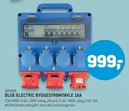 XL-BYG Blue Electric byggestromtavle 16a tilbud