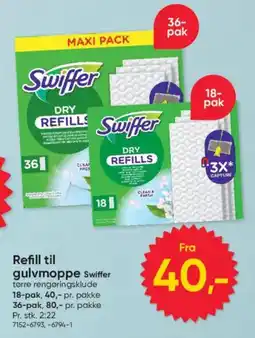 BigDollar Swiffer gulvmoppe tørre rengøringsklude tilbud