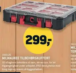 XL-BYG Milwaukee tilbehørskuffert tilbud