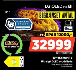 Power LG OLED evo AI 83" 4K Smart TV tilbud