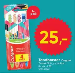 BigDollar Colgate Tandbørster Twister Soft tilbud