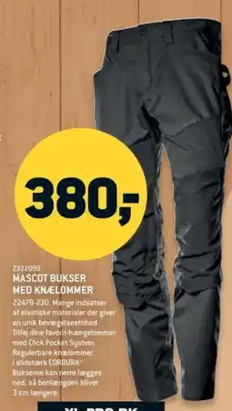 XL-BYG Mascot bukser med knælommer tilbud