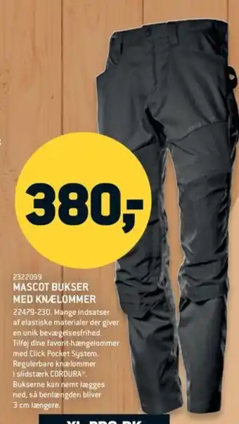 Mascot bukser med knælommer