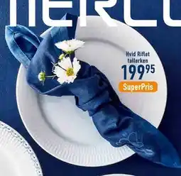 Imerco Hvid Riflet tallerken tilbud