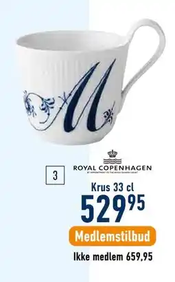 Imerco Royal Copenhagen Alfabet højhankskop tilbud