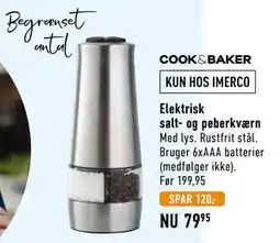 Imerco Elektrisk salt- og peberkværn tilbud