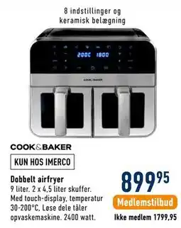 Imerco Dobbelt airfryer tilbud