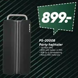 Bilka PS-2000B Party højttaler tilbud
