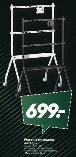 Bilka Prosonic tv-stander med hjul tilbud